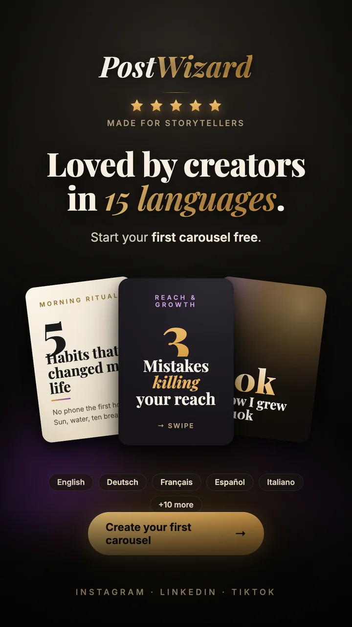 Loved by creators in 15 languages