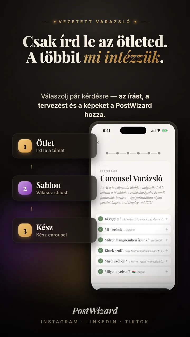 Csak írd le az ötleted — a többit intézzük