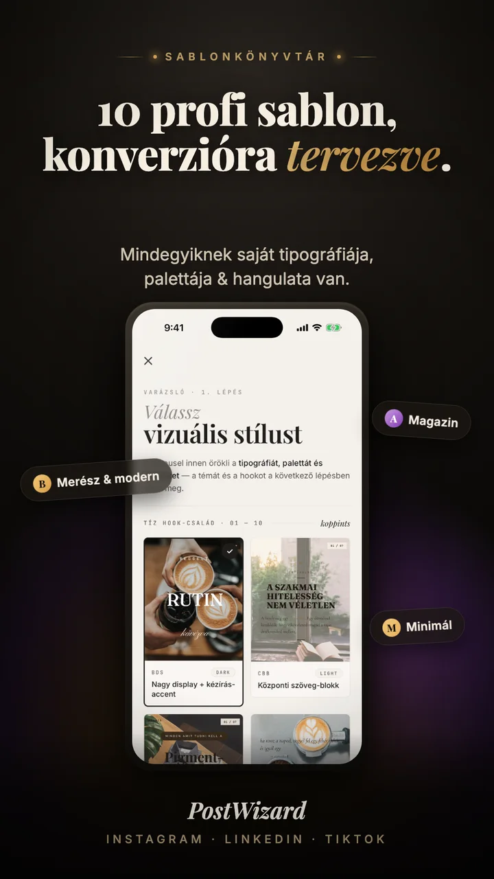 10 profi sablon, konverzióra tervezve