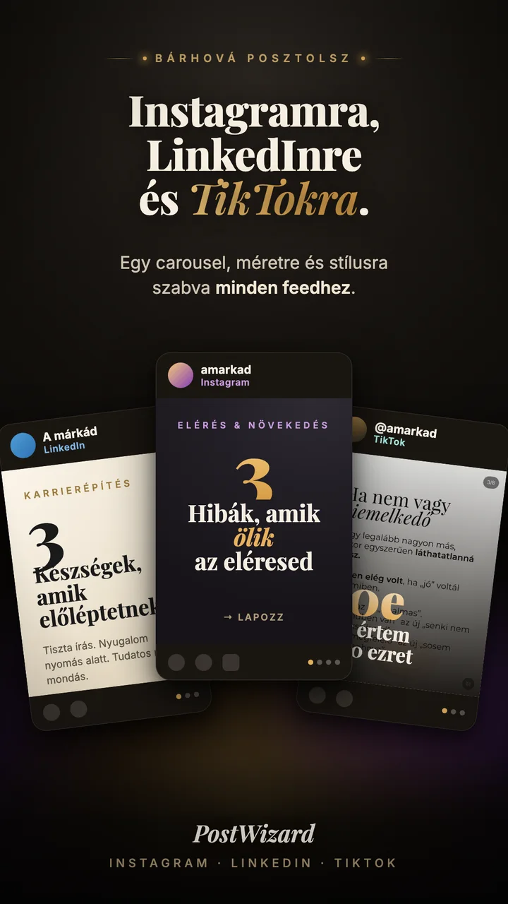 Instagramra, LinkedInre és TikTokra