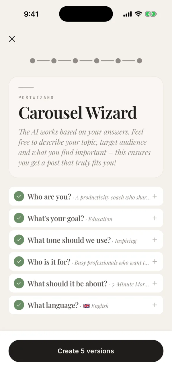 Wizard complete